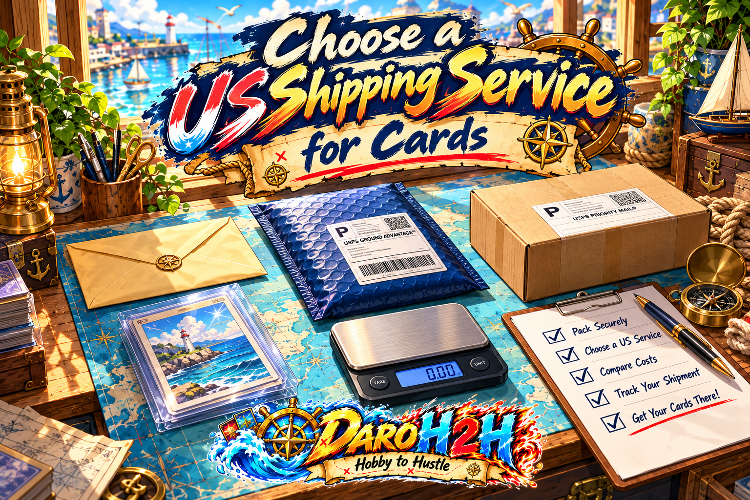 Nautical Card Shipping Guide Banner